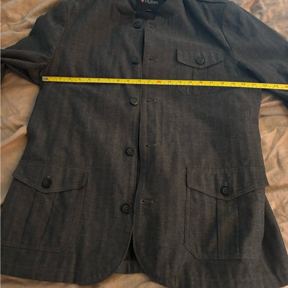 Men’s Guess tab collar jacket/sport coat XL charcoal gray - Picture 9 of 10